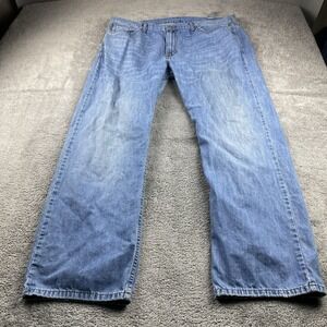 Levis 569 Loose Straight Jeans Mens 38x32 Blue Medium Wash Mid Rise 100%‎ Cotton
